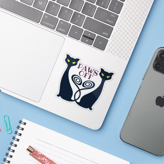 Vampire Cat Duo Sticker (Laptop met iPhone)