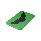 Vampire Cat Faced Bat Halloween Bath Mat (Gekanteld)