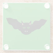 Vampire Cat Faced Bat Halloween Glazen Onderzetter (Achterkant)
