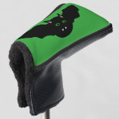 Vampire Cat Faced Bat Halloween Golf Putter Hoesje Golfheadcover (3/4 voorkant)