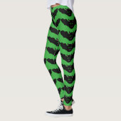 Vampire Cat Faced Bat Halloween Leggings (Links)