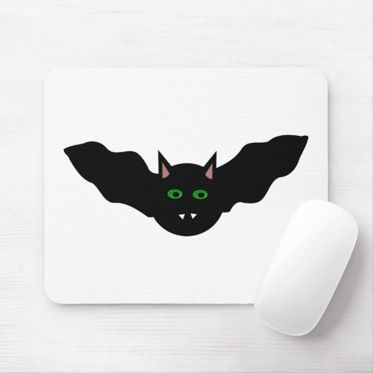 Vampire Cat Faced Bat Halloween Mousepad Muismat (Met muis)