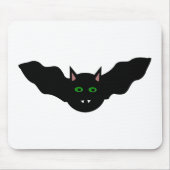 Vampire Cat Faced Bat Halloween Mousepad Muismat (Voorkant)