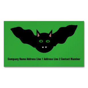 Vampire Cat Faced Bat Halloween Persoonlijk Visitekaartje Magneet