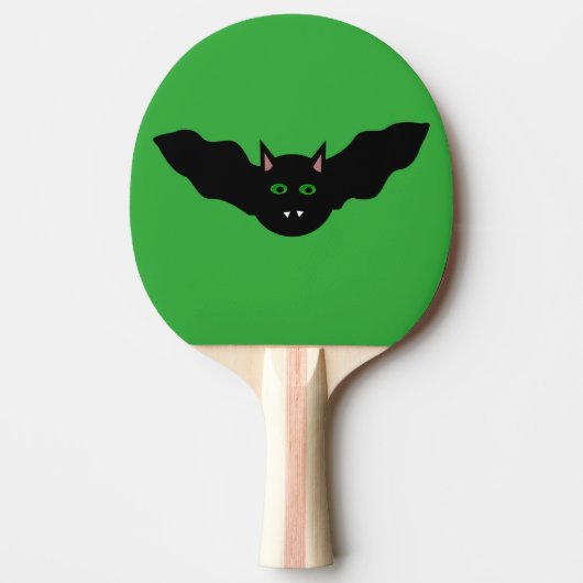 Vampire Cat Faced Bat Halloween Ping Pong Paddle Tafeltennisbatje (Voorkant)
