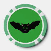 Vampire Cat Faced Bat Halloween Poker Chips (Achterkant)