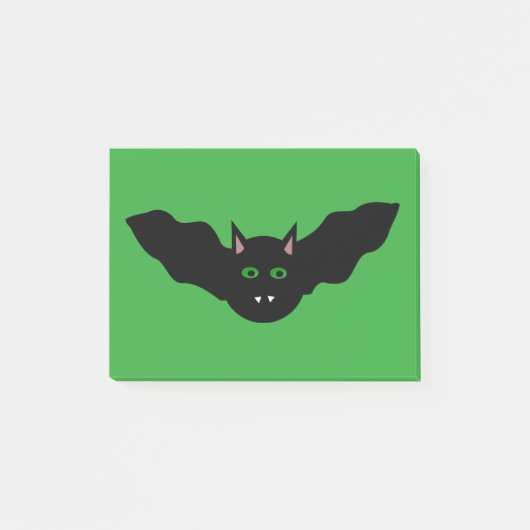 Vampire Cat Faced Bat Halloween Post merkt Pad op Post-it® Notes (Voorkant)