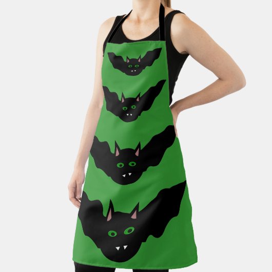 Vampire Cat Faced Bat Halloween Schort (Insitu)