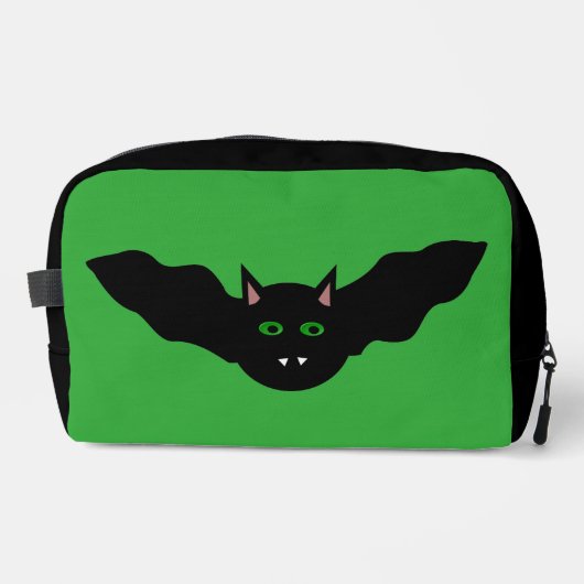 Vampire Cat Faced Bat Halloween Toilettasje (Voorkant)