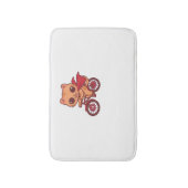 Vampire Cat op Halloween Bike Ride - Schattige Spo Badmat (Voorkant Verticaal)