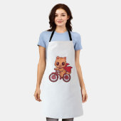 Vampire Cat op Halloween Bike Ride - Schattige Spo Schort (Gedragen)