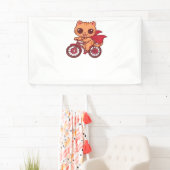 Vampire Cat op Halloween Bike Ride - Schattige Spo Spandoek (Insitu)