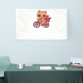 Vampire Cat op Halloween Bike Ride - Schattige Spo Spandoek (Beurs)