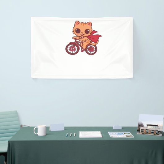 Vampire Cat op Halloween Bike Ride - Schattige Spo Spandoek (Beurs)