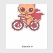Vampire Cat op Halloween Bike Ride - Schattige Spo Sticker (Vel)
