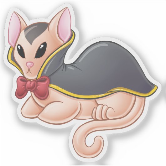 Vampire Cat Sticker (Voorkant)