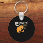 Vampire Cat's Halloween Classic T-shirt Sleutelhanger (Voorkant)