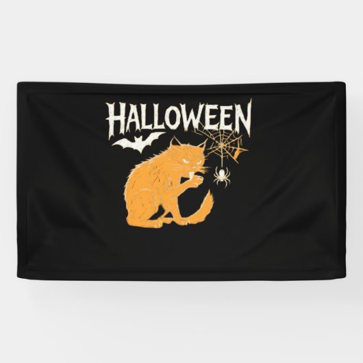 Vampire Cat's Halloween Classic T-shirt Spandoek (Horizontaal)