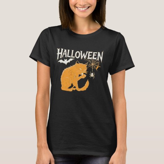 Vampire Cat's Halloween Klassieke T-Shirt (Voorkant)
