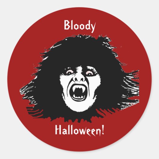 Vampire Chick is een echt verdrag Ronde Sticker (Voorkant)