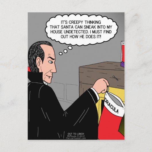 Vampire Christmas Stocking Feestdagenkaart (Voorkant)