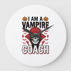 Vampire Coach Halloween Schedel Vintage T-shirt On Grote Klok