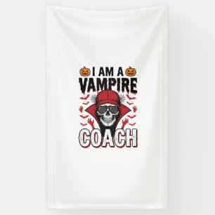 Vampire Coach Halloween Schedel Vintage T-shirt On Spandoek