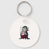 Vampire Coffee Lover � Spooky Latte Shirt Sleutelhanger (Voorkant)