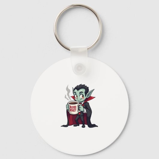 Vampire Coffee Lover � Spooky Latte Shirt Sleutelhanger (Voorkant)
