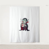 Vampire Coffee Lover - Spooky Latte Shirt Wandkleed (Voorkant)