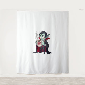 Vampire Coffee Lover - Spooky Latte Shirt Wandkleed