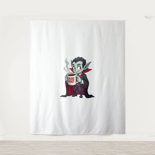 Vampire Coffee Lover - Spooky Latte Shirt Wandkleed (Voorkant)