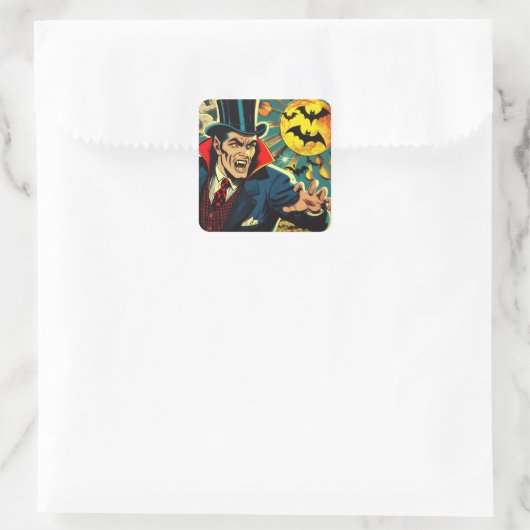 Vampire Comics Vierkante Sticker (Tas)