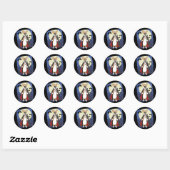 Vampire Corgi-Stickers Ronde Sticker (Vel)