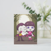 Vampire Couple Briefkaart (Staand voorkant)