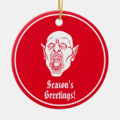 Vampire Crimson Red Horror Keramisch Ornament (Voorkant)