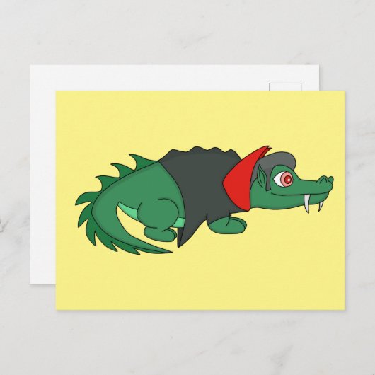Vampire Crocodile Briefkaart (Voorkant / Achterkant)