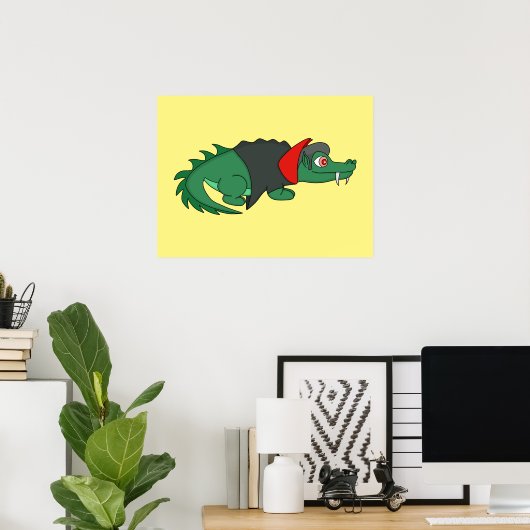 Vampire Crocodile Poster (Thuiskantoor)