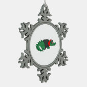 Vampire Crocodile Tin Sneeuwvlok Ornament (Links)
