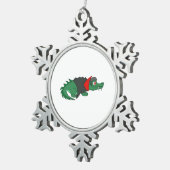 Vampire Crocodile Tin Sneeuwvlok Ornament (Rechts)