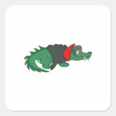 Vampire Crocodile Vierkante Sticker (Voorkant)