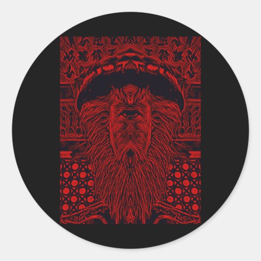 Vampire Cyclops Red versie Ronde Sticker (Voorkant)