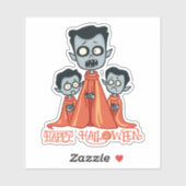 Vampire Dad en Vampire Kinder Sticker (Vel)