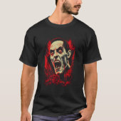 Vampire Dracula by Haunted Horror Halloween 6 T-shirt (Voorkant)
