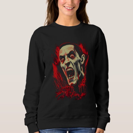 Vampire Dracula by Haunted Horror Halloween 6 Trui (Voorkant)