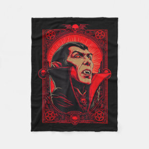 Vampire Dracula Gotische Horror Kunst -halloween V Fleece Deken