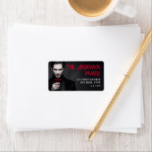 Vampire drinkt bloed Halloween retouradres Etiket (Insitu)
