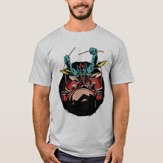 Vampire drum Player Musicus T-shirt (Voorkant)