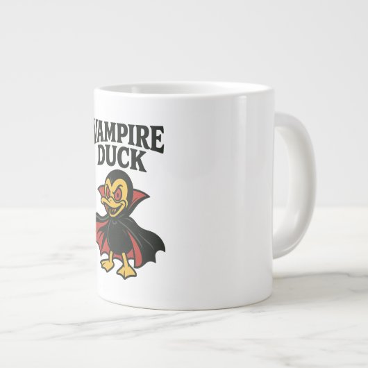 Vampire Duck - Grappige Cartoon Halloween Ontwerp Grote Koffiekop (Voorkant rechts)