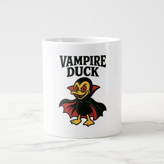 Vampire Duck - Grappige Cartoon Halloween Ontwerp Grote Koffiekop (Voorkant)